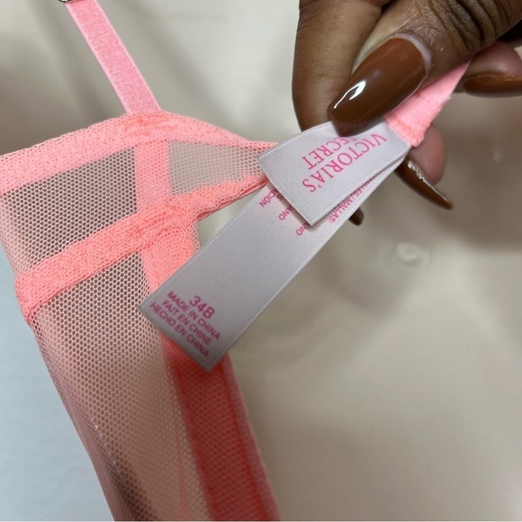 Victoria Secret Women Corset Bustier 34B SheerSexy Romantic Boudoir Mesh Sheer - Picture 5 of 8